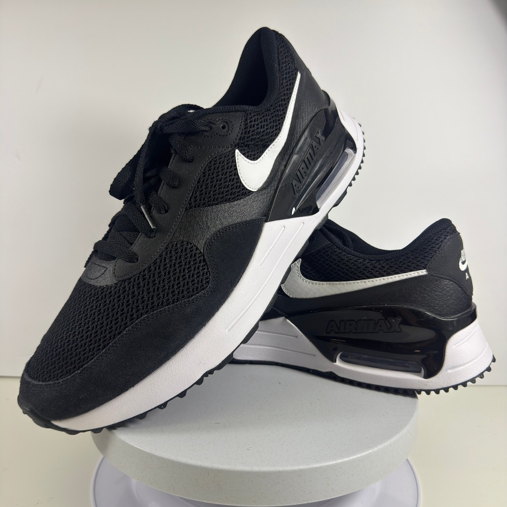 Nike Air Max SC Sneakers Cushioned Mesh Running Shoes Men Black White Size 15 - Picture 1 of 14